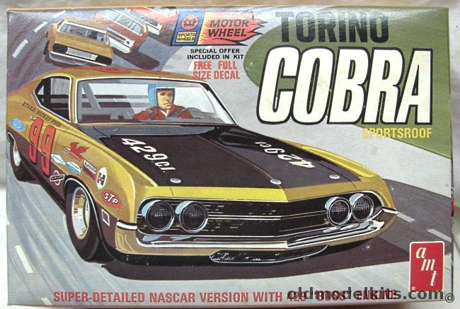 AMT 1/25 1970 Ford Torino Cobra Sportsroof - Stock / Strip / NASCAR, T321 plastic model kit